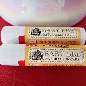 2x-EXPIRED Burt's Bees Baby Bee SPF30 Sunscreen Stick Factory Sealed - Picture 1 of 1