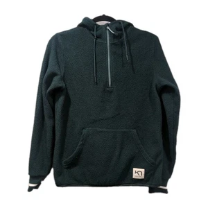 Kari Traa Womens 1/2 Zip Pullover Hooded Fleece Sweatshirt Size S Green Athletic - Picture 1 of 13