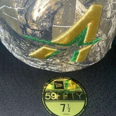 Sombrero ajustado 7 1/2 Houston Astros Realtree camuflado Space City verde Undervisor Foto 1 de 4