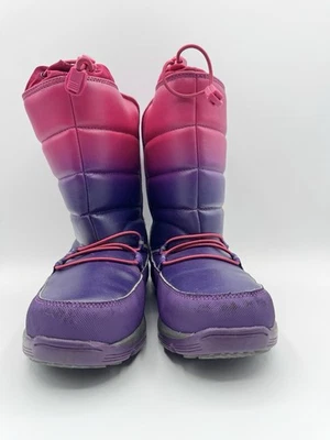 LAND END | Snow Flurry изолированный снег ботинки | розовый фиолетовый омбр ребенка ясельного возраста размер 3 M - Изображение 1 из 4