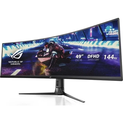 Asus ROG Strix XG49VQ 49" Double Full HD 144Hz 4ms Curved Gaming Monitor Black - Image 1 of 3