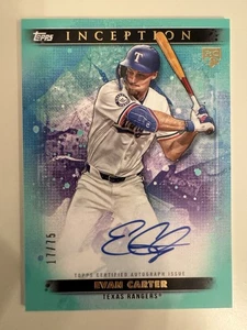 2024 topps inception baseball Evan Carter /75 On Card Auto - Picture 1 of 2