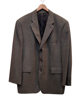 Abrigo deportivo de tweed pata de gallo Lauren Ralph Lauren LRL de colección años 90 Blazer de 3 botones 48R Foto 1 de 4