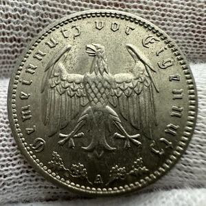 1935A German Reichsmark 1 Mark nickel coin - Picture 1 of 4