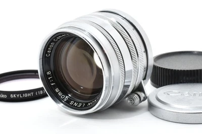 [Exc+5 w/Cap Filter] Canon 50mm f/1.8 Leica Screw Mount L39 LTM Lens From Japan - Image 1 of 4