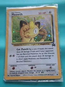 Pokemon - Meowth Black Star Holo 10 Plastic ***NOT SEALED*** MP - Picture 1 of 3