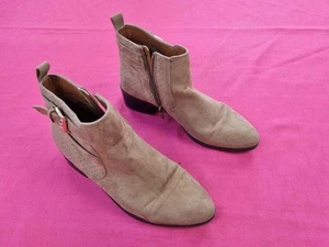F&F Women's Low Block Heels Ladies Ankle Boot Brown UK 5 EUR 38 - Picture 1 of 16