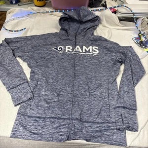 LOS ANGELES RAMS Full Zip Hoodie NFL Team Apparel Woman’s Sz Large New - Picture 1 of 12
