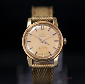 Reloj Omega Automático Seamaster 2846 2848 - Completo 18K YG 34mm Esfera Champagne #X18 - Imagen 1 de 11