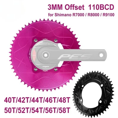 Plato de manivela 110BCD bicicleta de carretera rueda dentada piñón para Shimano R7000 R8000 Foto 1 de 4