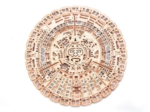 Calendario Trucchi Legno Maya Meccanico 3D Puzzle Legno Miglior Giocattolo Fai da Te - Foto 1 di 3