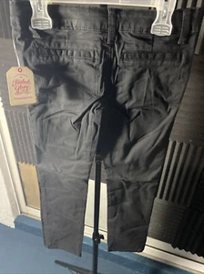 FADED GLORY GIRL'S Black CHINO PANTS SKINNY ADJUSTABLE WAIST SIZE 7, NEW - Picture 1 of 5