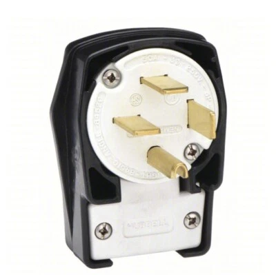 Hubbell HBL8451C 250V AC 15-50P 50A 3-Pole 3 Phase 4-Wire Grounding - Black - Image 1 of 4