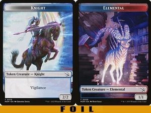 1x - KNIGHT \\ ELEMENTAL (#10/09) Token - FOIL - March of the Machines - MTG - Picture 1 of 1