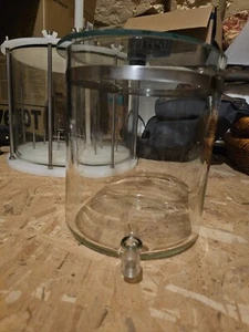 Glass desiccator jar bottom vacuum dryer 13.5"T x 11.75"OD x 9.75" lid 9" glass - Picture 1 of 11