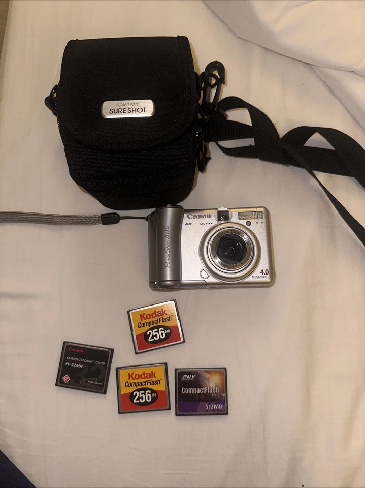 Цифровая камера Canon Powershot A85 4,0 Мп - серебристая - дефектный зум! - Изображение 1 из 4