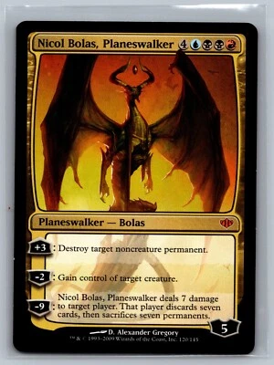 Magic The Gathering Conflux Nicol Bolas, Planeswalker #120/145 MTG TCG CCG - Image 1 of 2