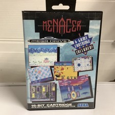 Menace 6 game cartridge Sega megadrive genesis game boxed pal