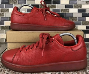 Adidas Stan Smith ADICOLOR TRIPLE RED Men's Pharrell Scarlet Leather S80248 Sz 8 - Picture 1 of 10