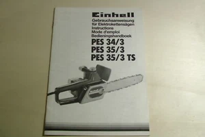 Bedienungsanleitung für Einhell Kettensäge Motorsäge PES 34/4 35/3 35/3 TS - Bild 1 von 1