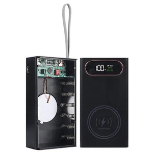 12 Slots 18650 Battery Wireless Charge Power Bank Shell Case DIY Fast Charge m - Picture 1 of 14
