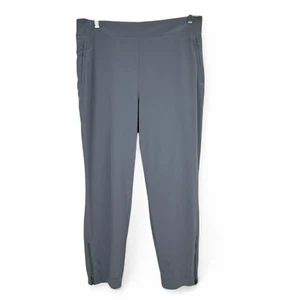 Athleta Women's Jogger Pants 16 Polyester Gray Pull On Pockets Zipper Cuffed - Picture 1 of 7