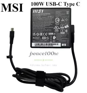 Cargador Original 100W USB-C Tipo C MSI Prestige 14 H B13UCX Adaptador de Fuente de Alimentación - Imagen 1 de 5