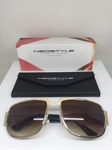 AUTHENTIC NEOSTYLE NAUTIC ELVIS PRESLEY SUNGLASS C. GOLD w/ BROWN GRADIENT 60mm - Picture 1 of 12