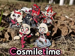 Hazbin Hotel Alastor Lucifer Metal Badge Pin Brooch Collection Anime Cosplay YZ - Picture 1 of 19