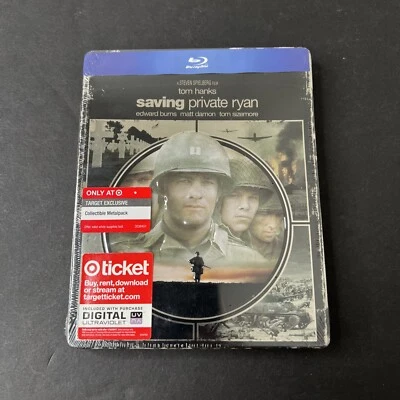 Saving Private Ryan Steelbook Blu Ray Embossed Steven Spielberg Matt Damon READ - Image 1 of 4