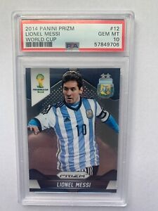 2014 Panini Prizm LIONEL MESSI #12 PSA 10