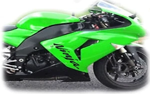 LARGE NINJA KAWASAKI FAIRING MOTORCYCLE DECAL STICKER (2) 3.5 X 10" - Foto 1 di 12