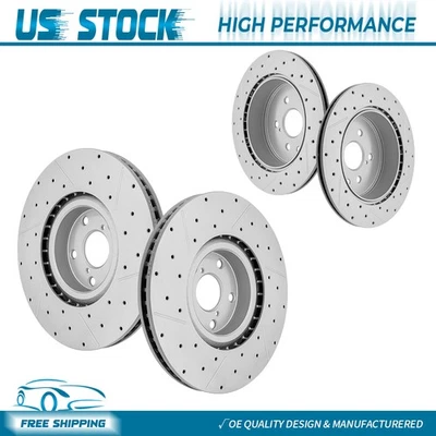 Rotores de freno perforados delanteros y traseros para Lexus IS300 IS350 GS350 GS450H RC300 RC350 Foto 1 de 4