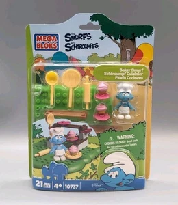 Mega Bloks The Smurfs Baker Smurf 10737 21 Pieces Set Retired - Brand New Sealed - Picture 1 of 9