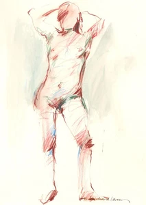 Richard J.S. Young - Contemporary Mixed Media, Gestural Nude - Picture 1 of 3