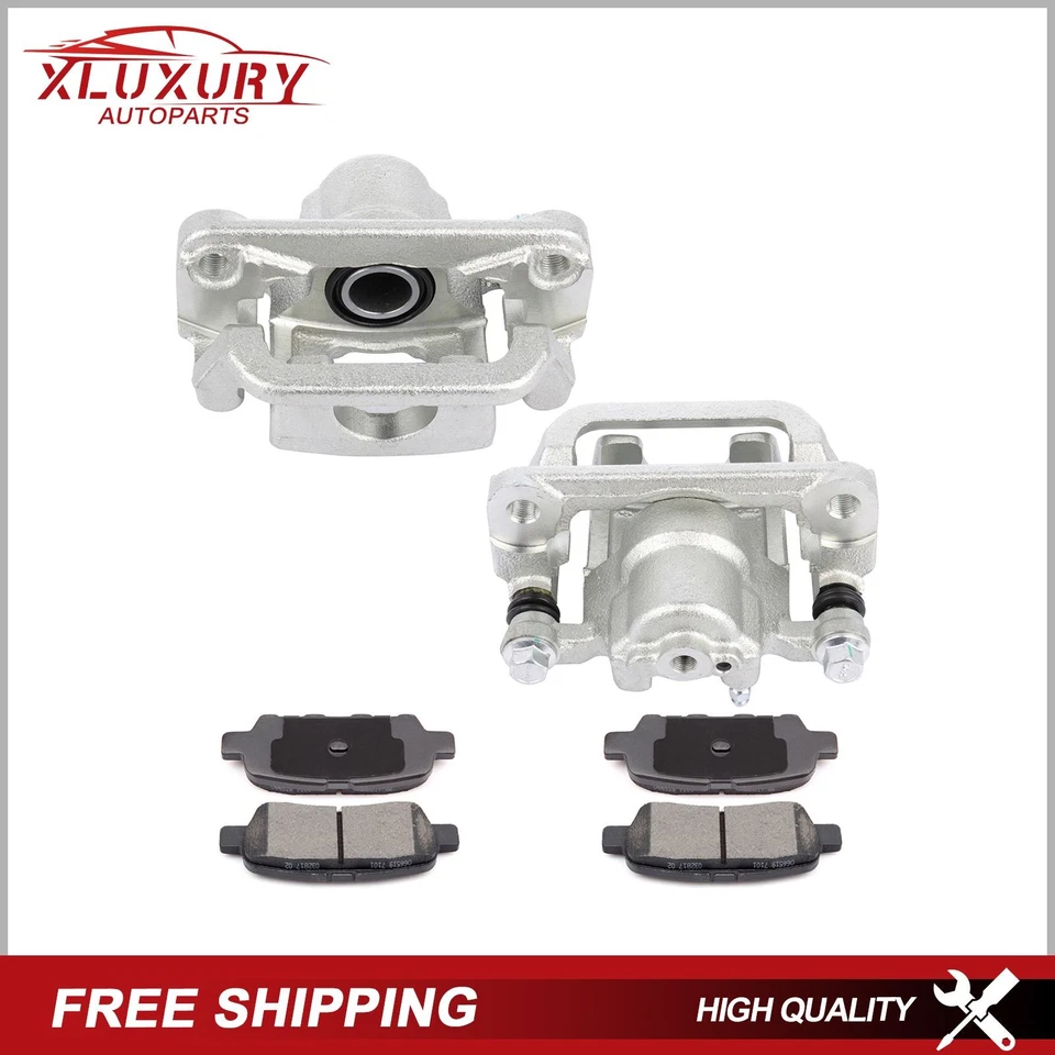 Rear Brake Calipers Kit w/ Bracket Ceramic Pad For 2011-2016 Nissan Sentra Foto 1 de 4