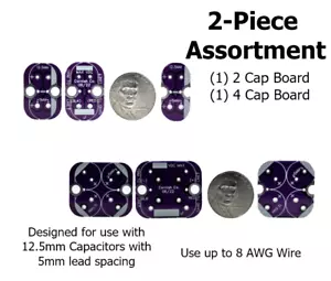 ATOMIC DIY ESC Cap Pack PCB -12.5mm Dia. / 5mm Lead Spacing - 2 Piece Assortment - Picture 1 of 12