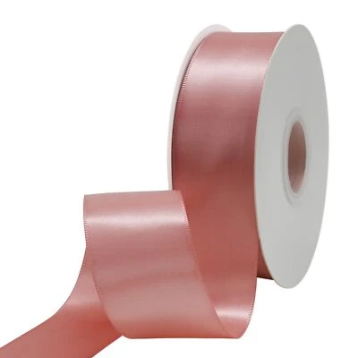 Dusty Pink Satin Ribbon 1 1/2 Inch x 50 Yards Double Faced Silk Ssatin Ribbon... - Image 1 of 4