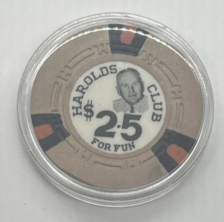Harold's Club Casino Reno NV $25 Chip HCE N5112 1965 - Ray A - From Fire - Image 1 of 2