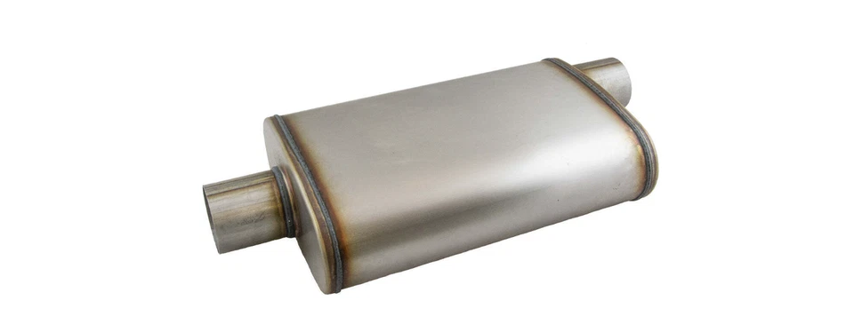 2" Megapower Straight Through 409 Stainless Performance Muffler Oval Offset - Image 1 of 1