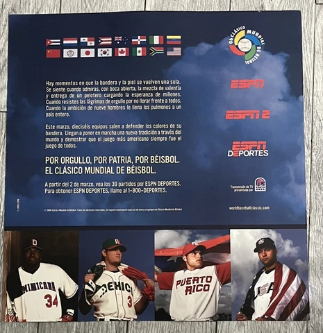 2006 WORLD BASEBALL CLASSIC NYC SUBWAY POSTER DEREK JETER David Ortiz WBC Cover