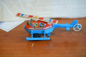 Vintage Tin Helicopter Toy 1960s Sky Master made in Japan tested works GREAT - Picture 1 of 5