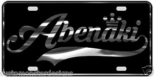 Abenaki License Plate All Mirror Plate & Chrome and Regular Vinyl Choices - Bild 1 von 2