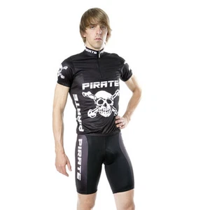 PIRATE CYCLING JERSEY BLACK SHORT-SLEEVE - Picture 1 of 1