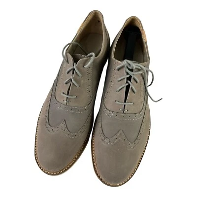 Lacoste Men’s Sherbrooke Brogue 2 Size Us 13 Gray Lace Up Suede Oxford Shoes EUC - Image 1 of 4