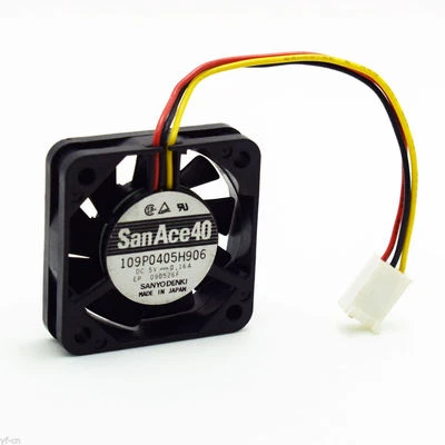10pcs SanAce40 SANYO DENKI 109P0405H906 40x40x10mm 4010 5V 0.16A DC Cooling fan - Image 1 of 4