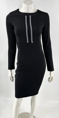 Vestido Colección Kardashian Talla S Negro Cuentas Manga Larga Bodycon Mujer NUEVO Foto 1 de 4