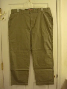 Men's Coleman Utility Olive Green Flat Front Khaki Pants Size 40 x 32 NEW - Picture 1 of 10
