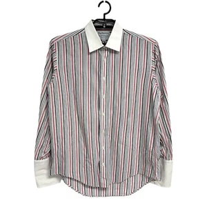 Vintage Burberrys Men's Collared Striped Button Up Dress Shirt Size 16 1/2 - Picture 1 of 12