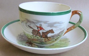 COPELAND SPODE ARINGA SCENA DI CACCIA TAZZA E PIATTINO (10310) - Foto 1 di 5